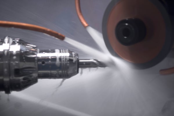 Wheel fluting coolant